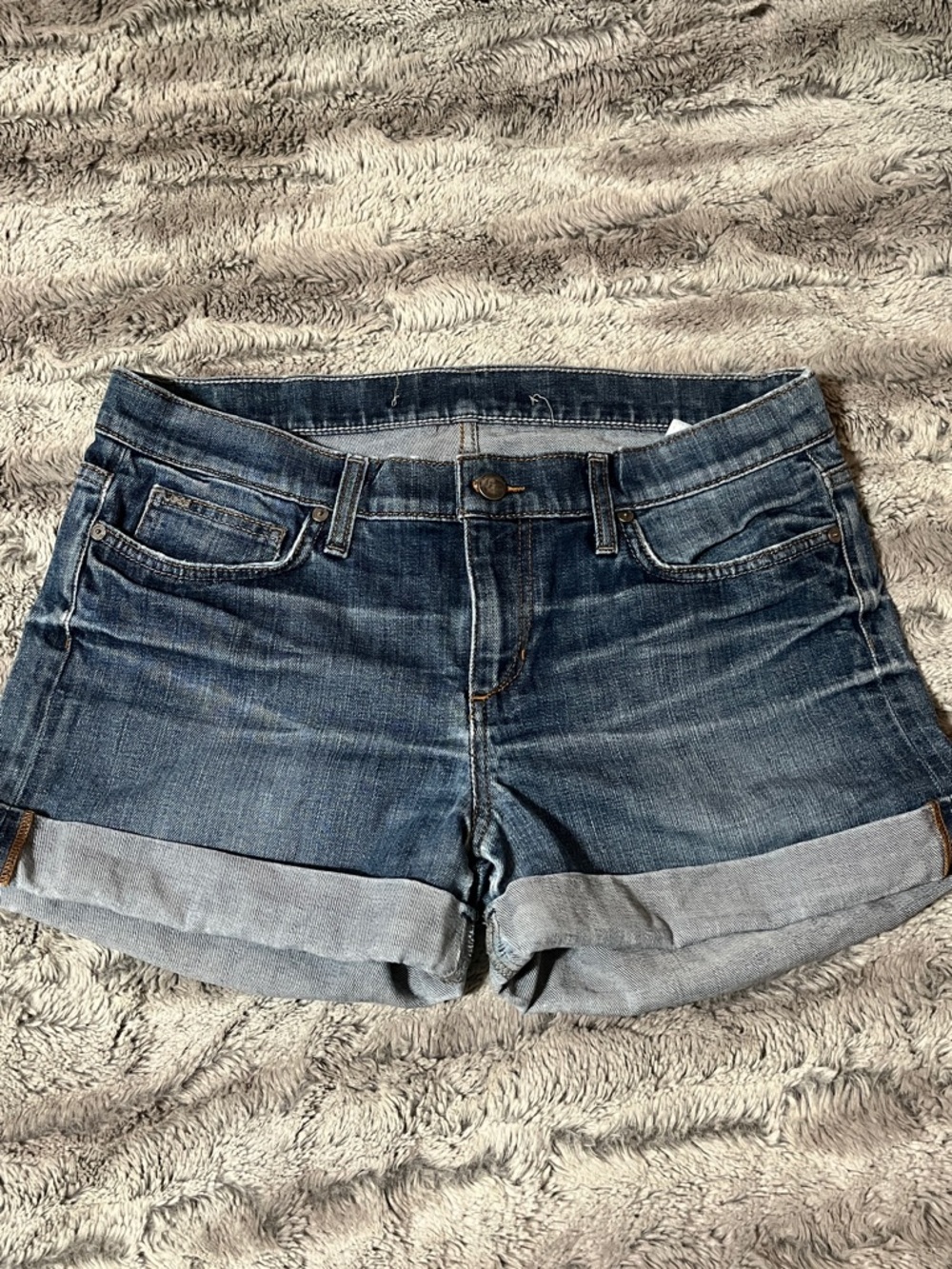 Joe's Jeans Blue Rolled-Hem Denim Shorts